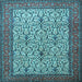 Square Machine Washable Persian Light Blue Traditional Rug, wshtr1880lblu