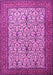 Machine Washable Persian Pink Traditional Rug, wshtr1880pnk