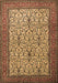 Machine Washable Persian Brown Traditional Rug, wshtr1880brn