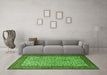 Machine Washable Persian Green Traditional Area Rugs in a Living Room,, wshtr1880grn