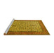 Sideview of Machine Washable Persian Yellow Traditional Rug, wshtr1880yw