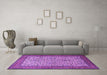 Machine Washable Persian Purple Traditional Area Rugs in a Living Room, wshtr1880pur