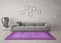 Machine Washable Persian Purple Traditional Rug, wshtr1880pur