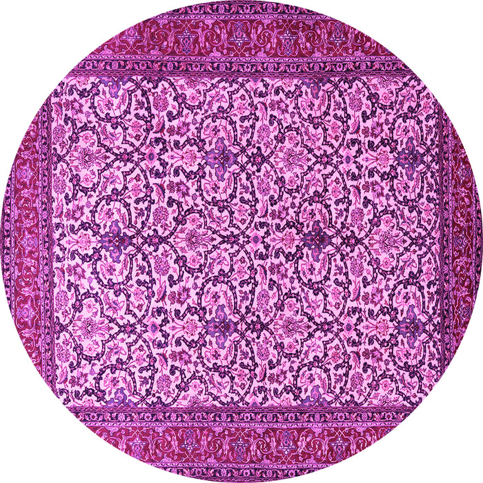 Round Persian Pink Traditional Rug, tr1880pnk