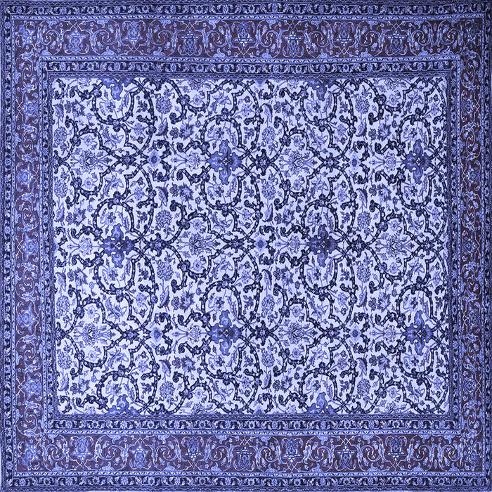 Square Persian Blue Traditional Rug, tr1880blu