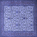 Square Persian Blue Traditional Rug, tr1880blu