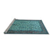 Sideview of Machine Washable Persian Light Blue Traditional Rug, wshtr1880lblu