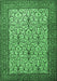 Machine Washable Persian Emerald Green Traditional Area Rugs, wshtr1880emgrn