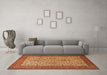 Machine Washable Persian Orange Traditional Area Rugs in a Living Room, wshtr1880org