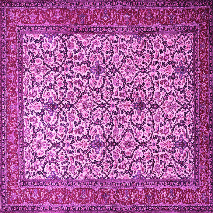 Square Persian Pink Traditional Rug, tr1880pnk