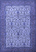 Machine Washable Persian Blue Traditional Rug, wshtr1880blu