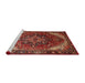 Sideview of Machine Washable Traditional Rust Pink Rug, wshtr1881