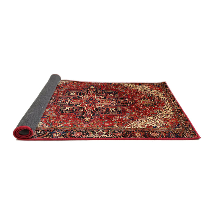 Sideview of Traditional Rust Pink Persian Rug, tr1881