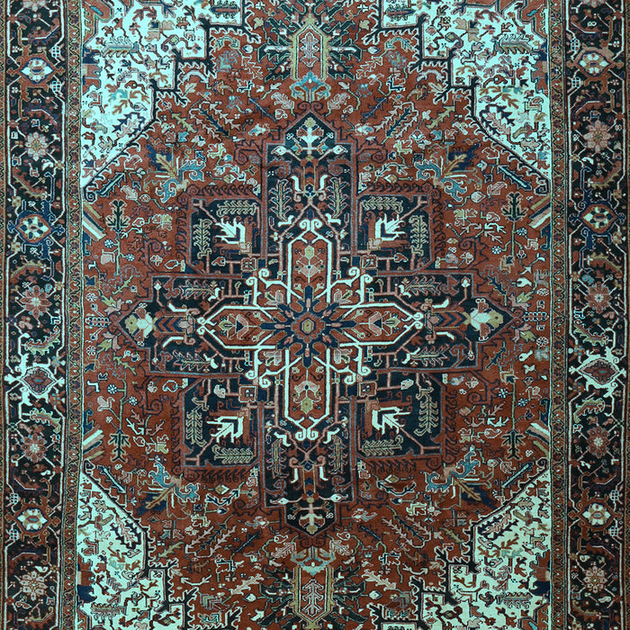 Machine Washable Persian Light Blue Traditional Rug, wshtr1881lblu