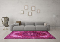 Machine Washable Persian Pink Traditional Rug, wshtr1881pnk