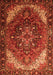 Serging Thickness of Machine Washable Persian Orange Traditional Area Rugs, wshtr1881org