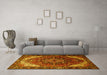 Machine Washable Persian Yellow Traditional Rug in a Living Room, wshtr1881yw