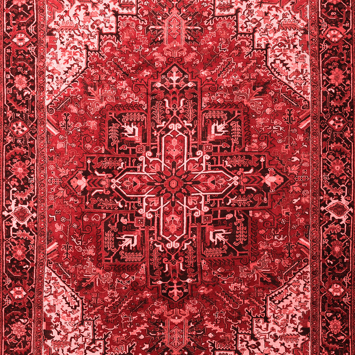 Machine Washable Persian Red Traditional Rug, wshtr1881red