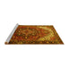 Sideview of Machine Washable Persian Yellow Traditional Rug, wshtr1881yw