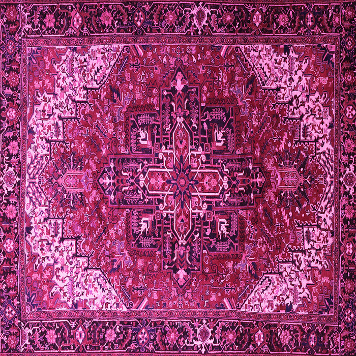 Square Persian Pink Traditional Rug, tr1881pnk