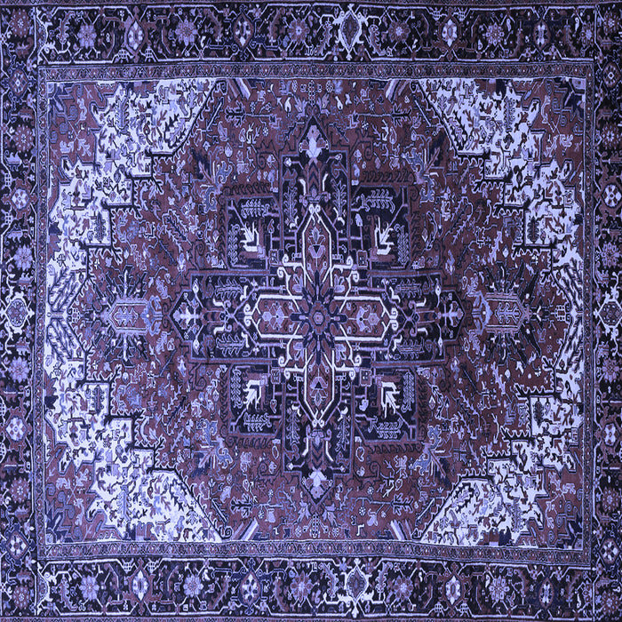 Square Persian Blue Traditional Rug, tr1881blu