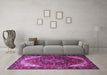 Machine Washable Persian Purple Traditional Area Rugs in a Living Room, wshtr1881pur