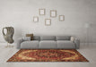 Machine Washable Persian Brown Traditional Rug in a Living Room,, wshtr1881brn