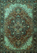 Machine Washable Persian Turquoise Traditional Area Rugs, wshtr1881turq