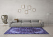 Machine Washable Persian Blue Traditional Rug in a Living Room, wshtr1881blu