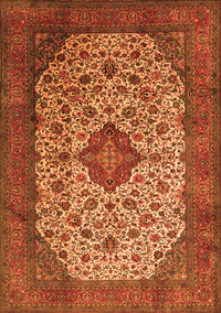 Medallion Orange Traditional Rug, tr1882org