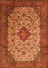 Medallion Orange Traditional Rug, tr1882org