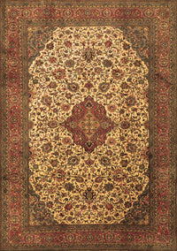 Medallion Brown Traditional Rug, tr1882brn