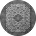 Square Medallion Gray Traditional Rug, tr1882gry