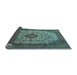 Sideview of Medallion Light Blue Traditional Rug, tr1882lblu