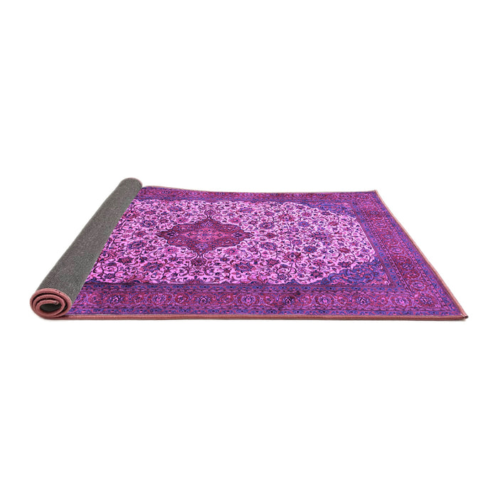 Sideview of Medallion Purple Traditional Rug, tr1882pur