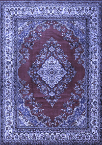 Medallion Blue Traditional Rug, tr1883blu