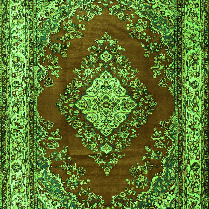 Medallion Green Traditional Rug, tr1883grn