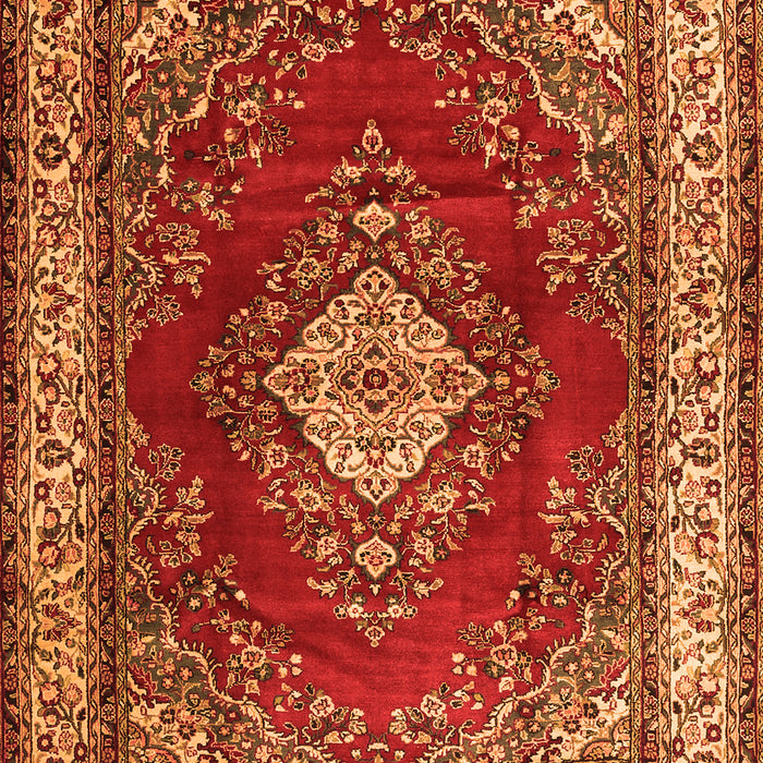 Medallion Orange Traditional Rug, tr1883org