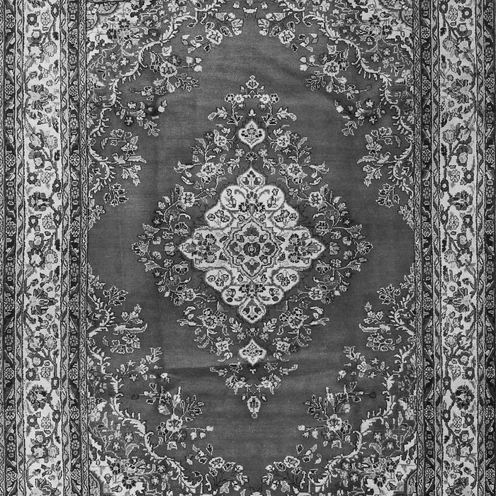 Serging Thickness of Machine Washable Medallion Gray Traditional Rug, wshtr1883gry