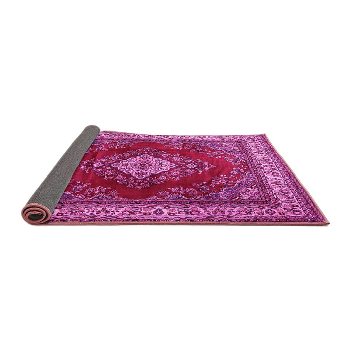 Sideview of Medallion Pink Traditional Rug, tr1883pnk