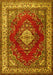 Medallion Yellow Traditional Rug, tr1883yw