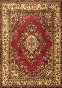 Medallion Brown Traditional Rug, tr1883brn