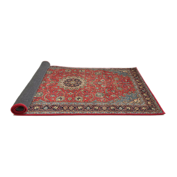 Sideview of Traditional Fire Brick Red Persian Rug, tr1884