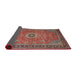 Sideview of Traditional Fire Brick Red Persian Rug, tr1884