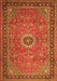 Serging Thickness of Machine Washable Persian Orange Traditional Area Rugs, wshtr1884org