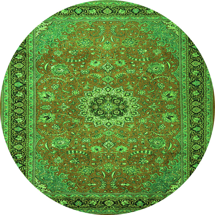 Machine Washable Persian Green Traditional Area Rugs, wshtr1884grn