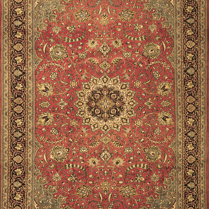 Machine Washable Persian Brown Traditional Rug, wshtr1884brn