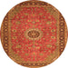 Machine Washable Persian Orange Traditional Area Rugs, wshtr1884org