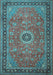 Machine Washable Persian Light Blue Traditional Rug, wshtr1884lblu