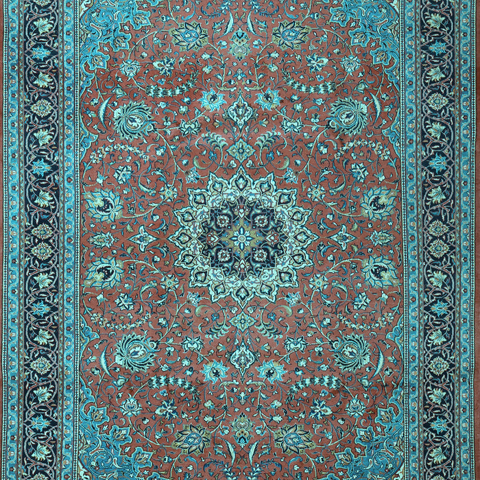 Machine Washable Persian Light Blue Traditional Rug, wshtr1884lblu